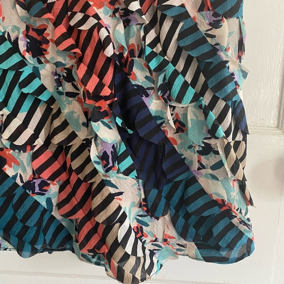 DVF Abstract Textured Sleeveless Mini Dress - Picture 5 of 9